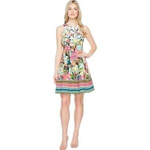 MSRP $178 Maggie London Floral A line Sleeveless Dress Size 14 | SAME DAY SHIP